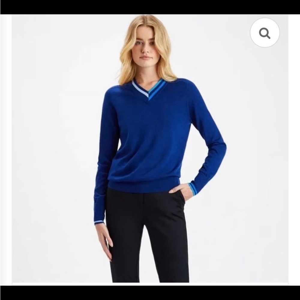G/FORE Royal Blue V-Neck Women's Sweater